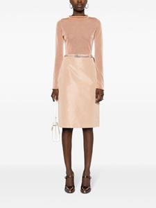 Prada Rok met logogesp - Beige