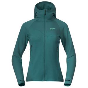 Bergans  Women's Tind Merino Hood Jacket - Merinovest, groen