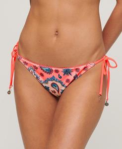 Superdry Vrouwen Cheeky Bikinibroekje met Strikjes aan de Zijkant Roze