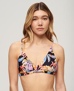 Superdry Vrouwen Triangelbikinitopje met Gekruiste Rugbandjes Zwart