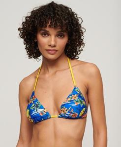 Superdry Vrouwen Triangelbikinitop met Koordjes Blauw