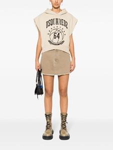 Dsquared2 College Fit sleeveless hoodie - Beige