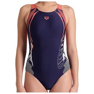 Arena  Women's Gleam Swimsuit V Back One Piece - Badpak, blauw