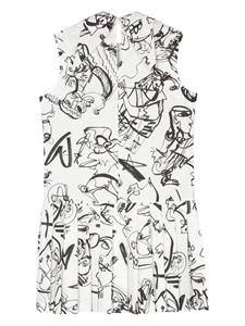 charlesjeffreyloverboy Charles Jeffrey Loverboy Mini-jurk met abstracte print - Wit