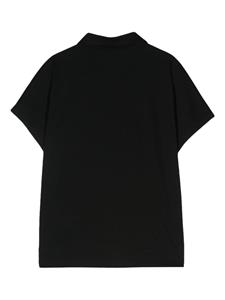 Fay logo-embroidered piqué polo shirt - Zwart