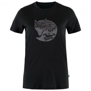 Fjällräven - Women's Abisko Wool Fox S/S - Merinoshirt, zwart