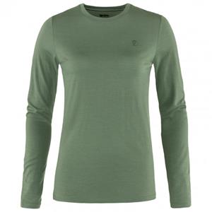 Fjällräven  Women's Abisko Wool L/S - Merinolongsleeve, olijfgroen