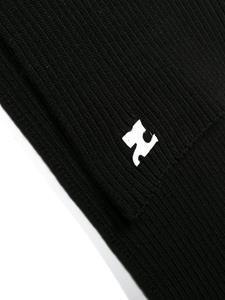 Courrèges Ribgebreide sjaal - Zwart