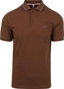 T-shirt Sun68 Poloshirt Small Stripe Collar Bruin