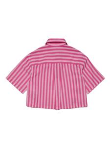 MAX&Co. Kids Gestreept shirt met geborduurd logo - Roze
