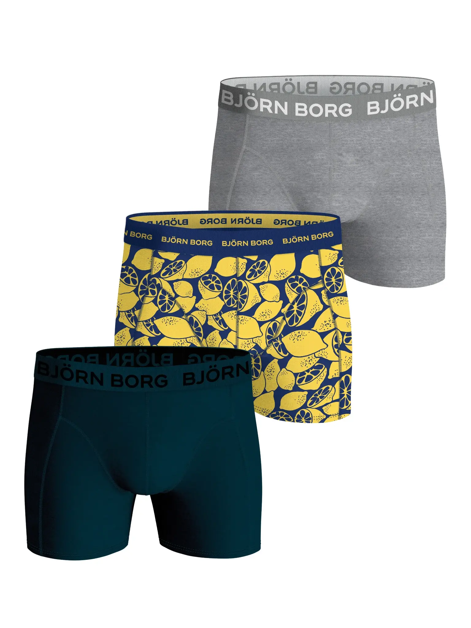 Bjorn Borg 3-Pack jongens boxershort - Lemons - Maat 134/140