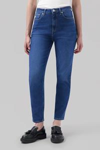 MUD Jeans Damen vegan Jeans Mams Stretch Tapered Stone Indigoblau