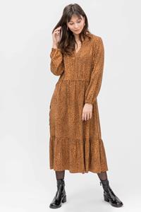 LOVJOI Damen vegan Midikleid Sollia Dark Cheetah