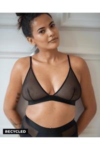 Understatement Damen vegan Bralette Mesh Mania Schwarz