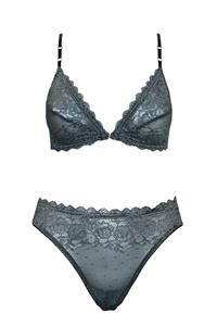 Anekdot Damen vegan Brief Set Jade Grün
