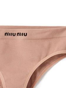 miumiu Miu Miu Slip met logo tailleband - Roze