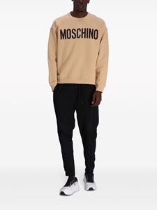 Moschino logo-print organic cotton sweatshirt - Beige