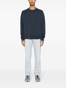 Maison Kitsuné Sweater met vossenpatch - Blauw