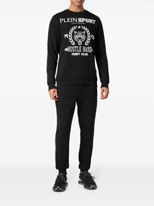 pleinsport Plein Sport Sweater van katoenblend met logoprint - Zwart