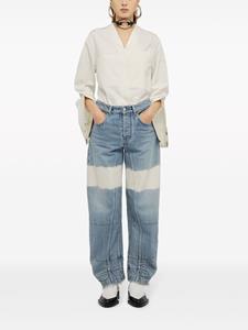 jilsander Jil Sander High waist jeans met colourblocking - Blauw