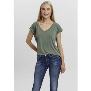 Vero Moda Shirt met V-hals VMFILLI SS V-NECK TEE GA NOOS in een materialenmix met tencel™ modal