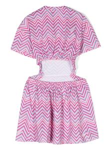 missonikids Missoni Kids Jurk met chevronprint - Roze