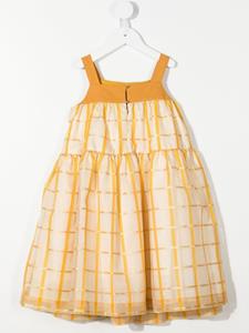 huckleboneslondon Hucklebones London Geruite jurk - Geel