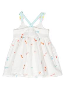 stellamccartneykids Stella McCartney Kids Katoenen jurk met strikdetail - Wit