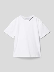 Calvin Klein Jeans T-shirt met labelstitching, model 'INTARSIA'