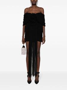 magdabutrym Magda Butrym Off-shoulder plissé jurk - Zwart