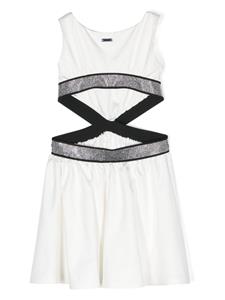 Monnalisa Jurk met stras en uitgesneden details - Wit