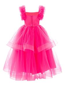 Tulleen Jurk met ruches - Roze