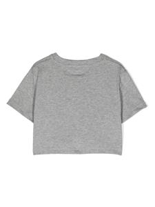 versacekids Versace Kids Cropped T-shirt met logoprint - Grijs
