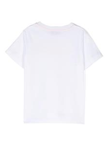 Missoni Kids logo-embroidered cotton T-shirt - Wit