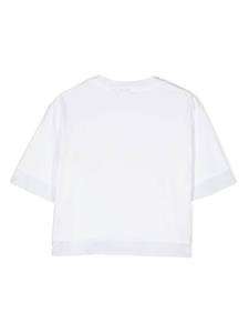 aspesikids Aspesi Kids T-shirt met geborduurd logo - Wit