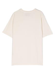 barrowkids Barrow kids Katoenen T-shirt met logoprint - Beige