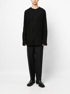yohjiyamamoto Yohji Yamamoto Trui met geperforeerd detail - Zwart