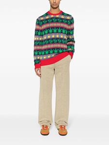BODE Marin trui met jacquard - Groen
