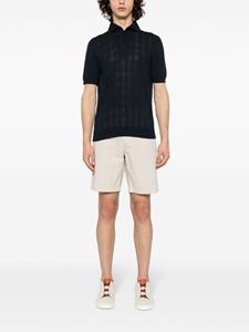 Lardini Geruit katoenen poloshirt - Blauw
