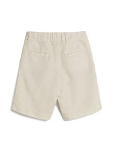 brunellocucinellikids Brunello Cucinelli Kids Bermuda shorts met trekkoordtaille - Wit