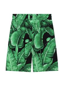 dolce&gabbanakids Dolce & Gabbana Kids Bermuda shorts met print - Zwart