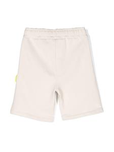 Barrow kids logo-print cotton track shorts - Beige