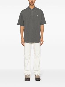 maisonkitsuné Maison Kitsuné Poloshirt met vossenpatroon - Grijs