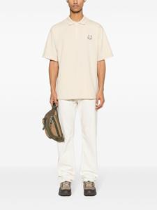 maisonkitsuné Maison Kitsuné Poloshirt met vossenpatroon - Beige