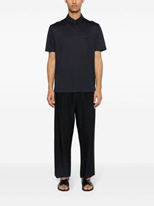 Brioni Poloshirt met geborduurd logo - Blauw