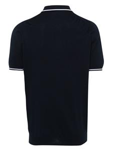 Kiton Poloshirt met rits - Blauw