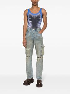 purplebrand Purple Brand Jeans met gescheurd detail - Blauw
