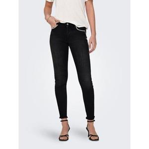 ONLY High-waist-Jeans BLUSH (1-tlg) Fransen, Ziersteine