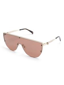alexandermcqueeneyewear Alexander McQueen Eyewear Zonnebril met schild montuur - Goud