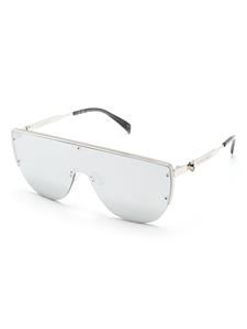 alexandermcqueeneyewear Alexander McQueen Eyewear Zonnebril met schild montuur - Zilver